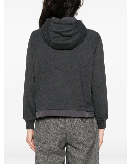 Sudadera con capucha y manga raglán Peserico de color Black
