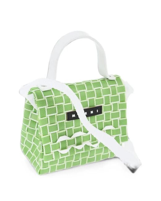 Marni Green Mini Joy Woven Bag