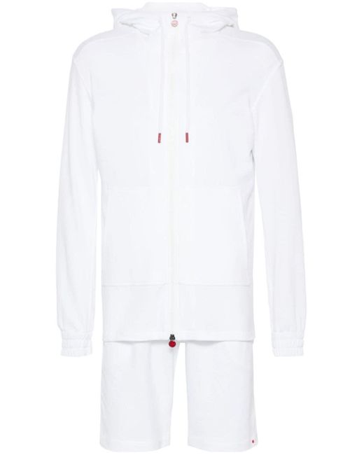 Kiton Cotton hoodie and shorts set in White für Herren