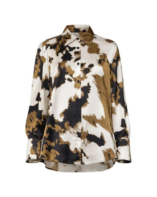 Kaos White Long-Sleeve Patterned Shirt