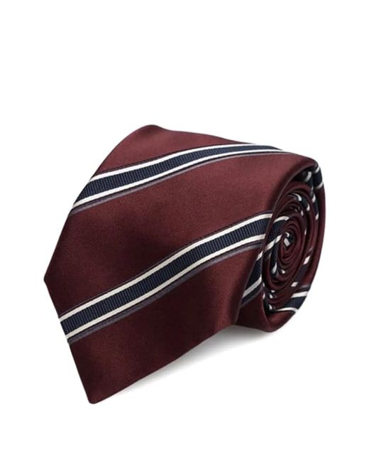 Corbata a rayas diagonales Brunello Cucinelli de hombre de color Purple
