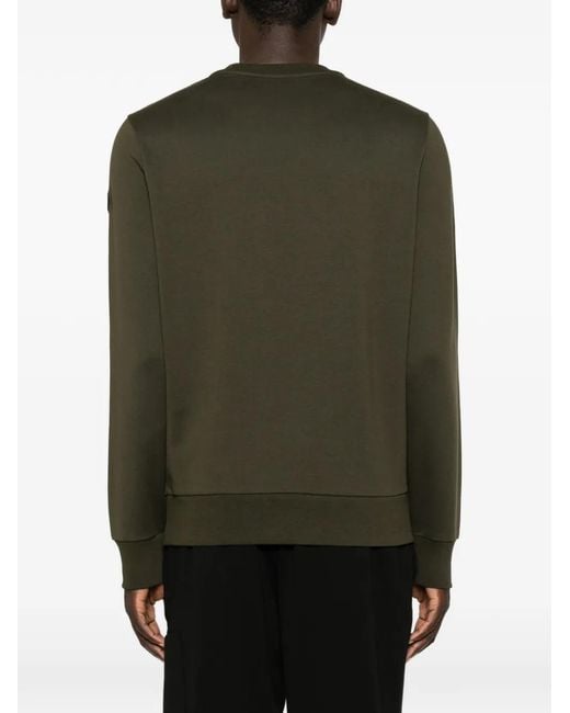 Moncler Green Logo-Embossed Sweatshirt for men
