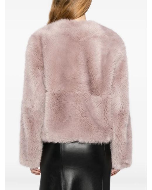 Stand Studio Pink Halle Collarless Jacket