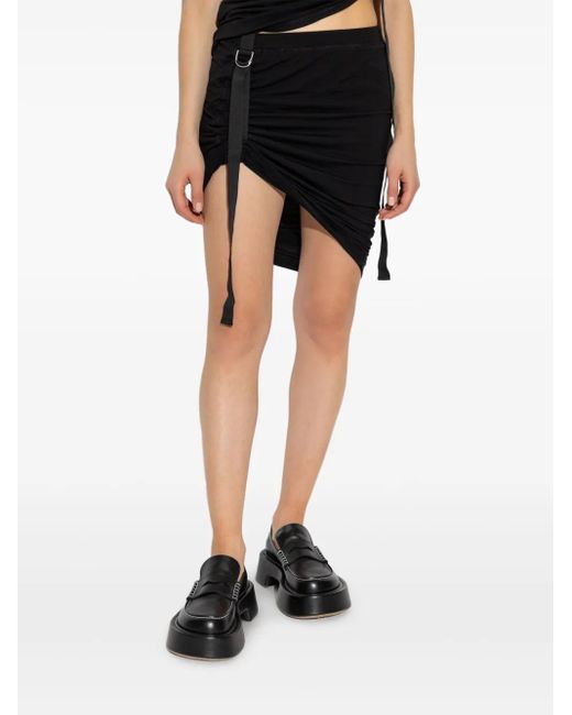 Helmut Lang Black Wind Mini Skirt
