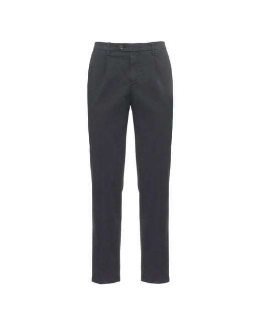 Briglia 1949 Blue Pleated-Detail Slim-Fit Trousers for men