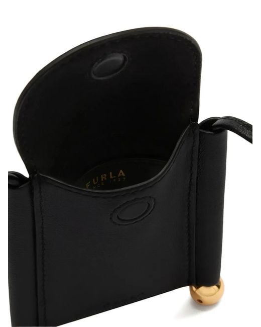 Furla Black Sfera Strap Card Case