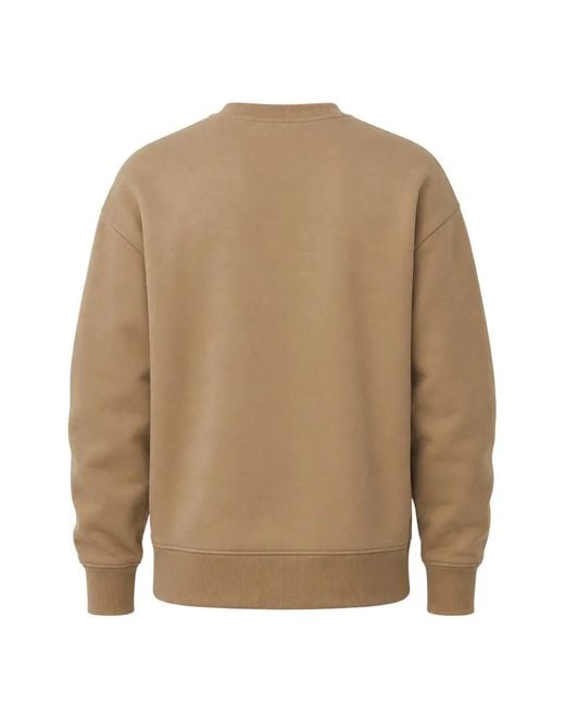 HUGO Natural Logo-Patch Sweatshirt for men