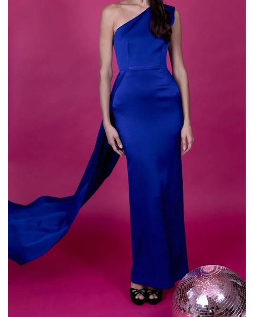 Alex Perry Purple One-Shoulder Gown