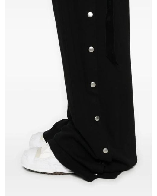 Rick Owens Black Drawstring Wide-Leg Trousers for men