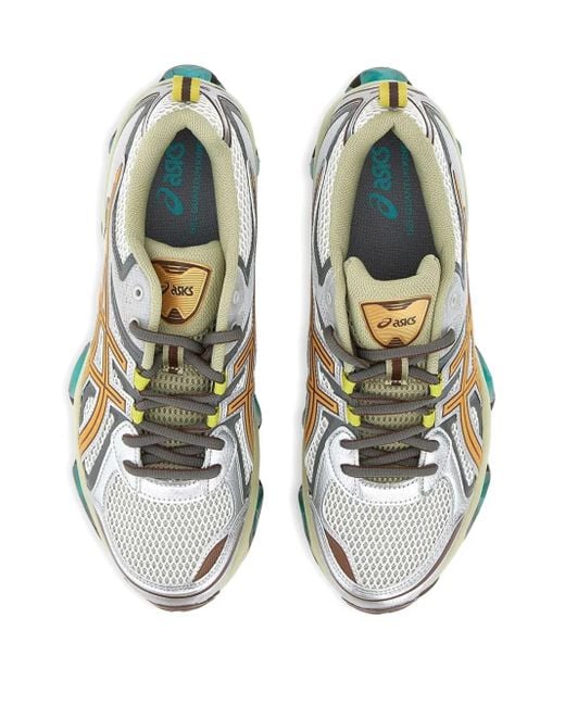 Asics Green Mesh Panelled Running Sneakers