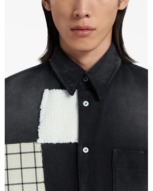 Gonna Denim Con Dettaglio Patchwork di Marni in Blue da Uomo