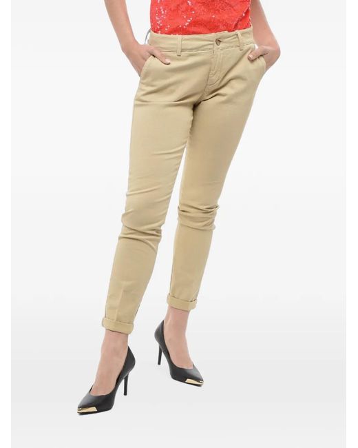 Maison Clochard Natural Mallard Turn-Up Hem Trousers