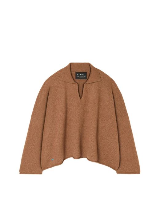 Alanui Brown Fine-Knit Sweater