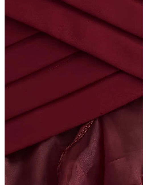 Tadashi Shoji Red Ruffled Off-Shoulder Maxi Dress