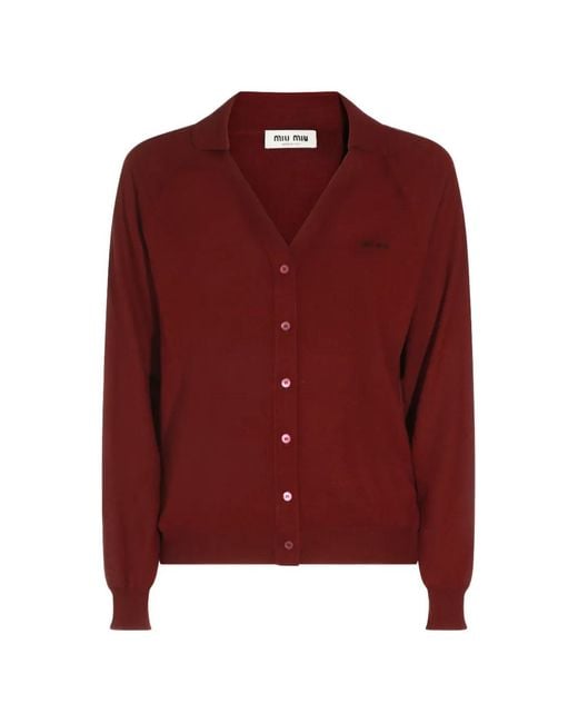 Miu Miu Red Sweater Amaranth