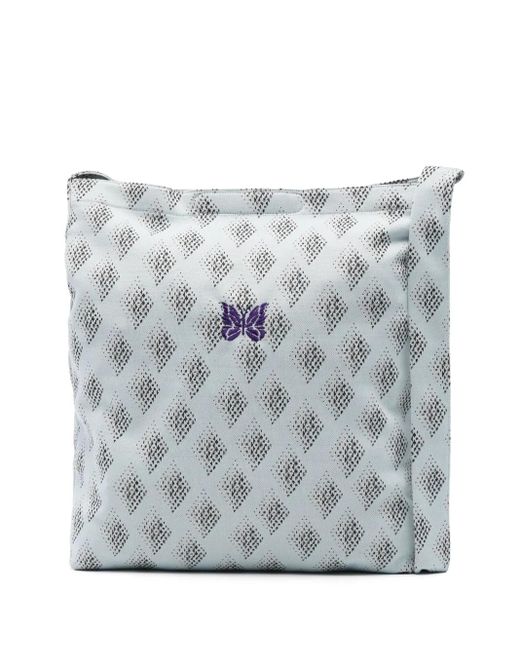 Needles Gray Logo-Embroidered Tote Bag for men