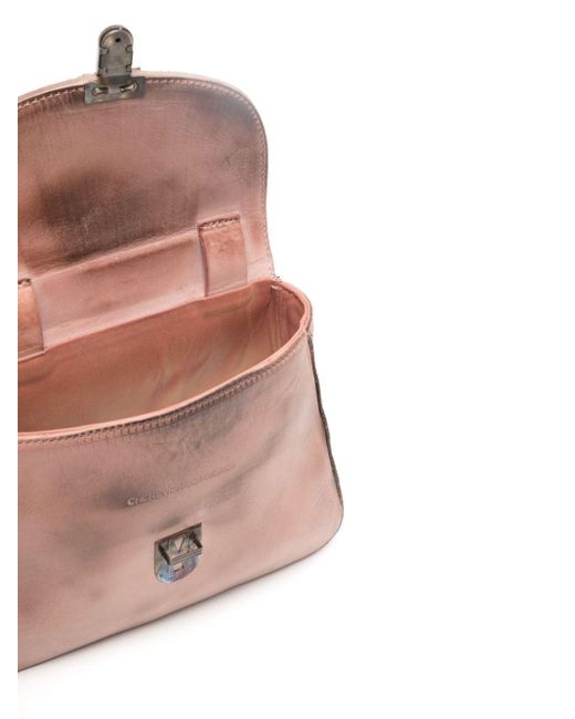 Cherevichkiotvichki Pink Distressed Leather Tote Bag