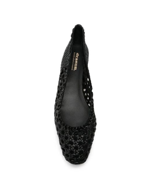 Dragon Black Almond-Toe Ballet Flats
