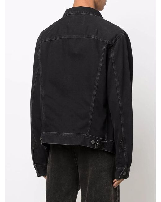 DIESEL Black Button-Up Denim Jacket for men