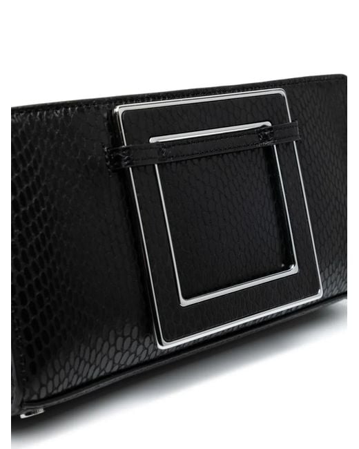 Staud Black Shirley Top-Handle Clutch Bag