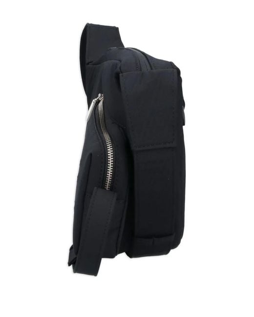 Adererror Black Logo-Print Shoulder Bag for men