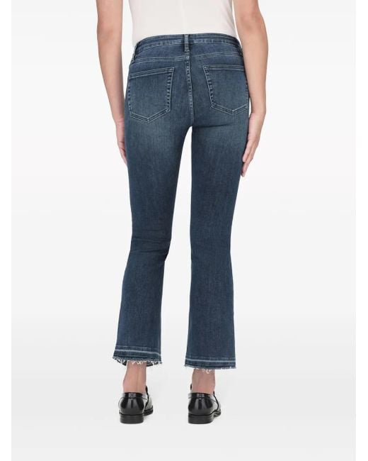 Jean Le Crop Mini Boot FRAME en coloris Blue