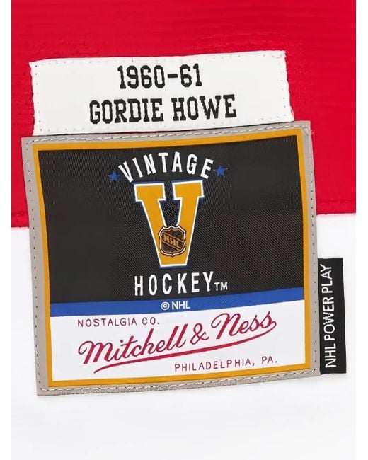 Mitchell & Ness Red 1960/61 Gordie Howe Detroit Wings Power Play "Scarlet" Jersey for men