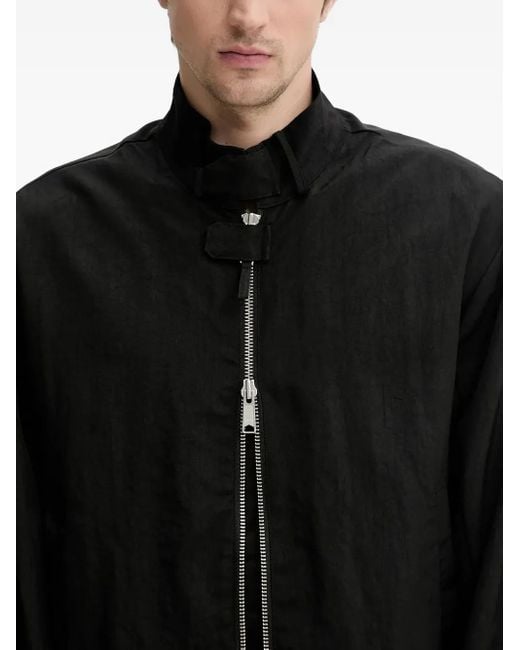 Won Hundred Black Zip-Fastening Bomber Jacket for men