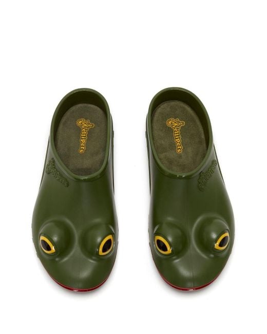 J.W. Anderson Green X Wellipets Frog Round-Toe Clogs