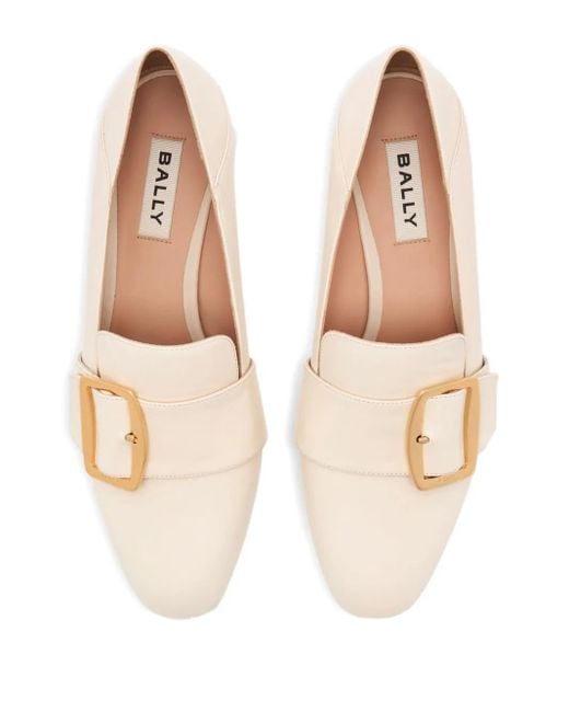 Bally Natural 40Mm Boucle Leather Pumps