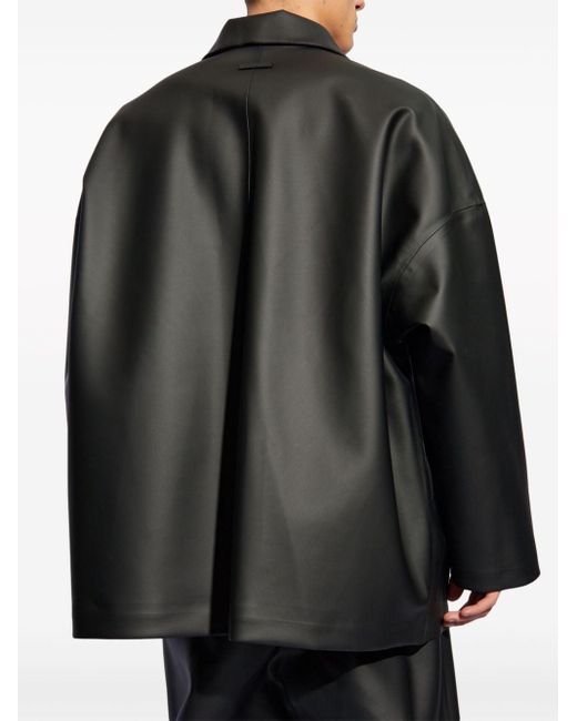 Fear Of God Black High-neck Faux-leather Jacket for men