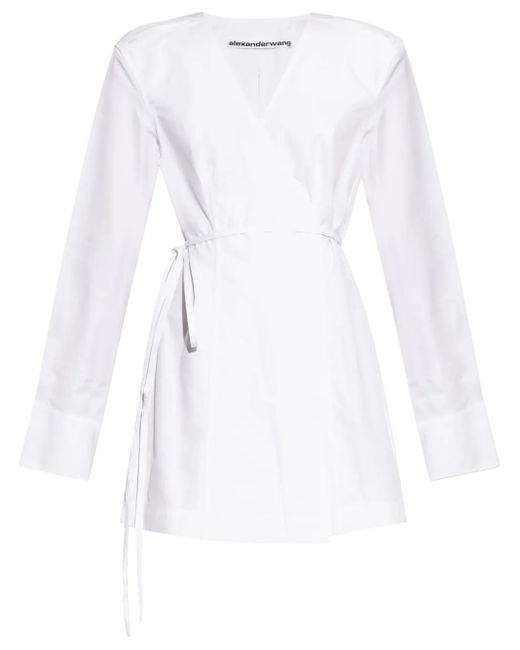 Alexander Wang White Dress Tied