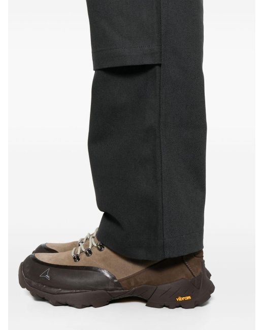 GR10K Black Replicated Straight-leg Trousers for men