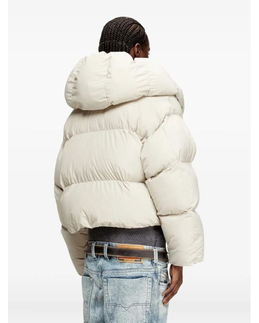 DIESEL Gray W-Iley-T1 Steppjacke mit Kapuze