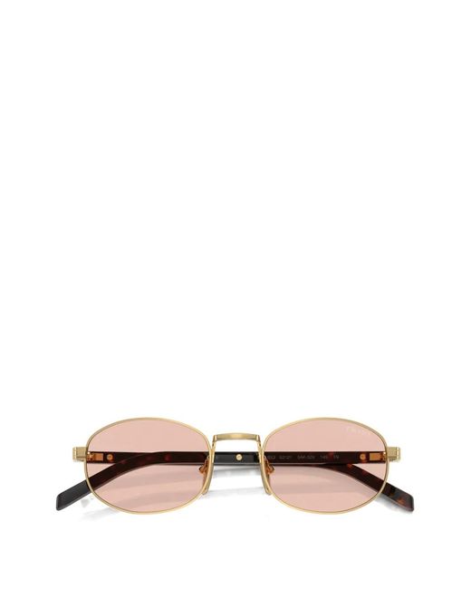 Prada Pink Oval-Frame Sunglasses