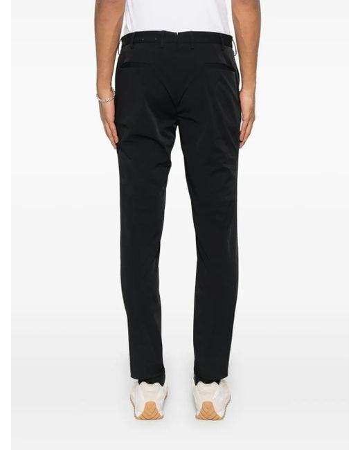 Incotex Black Tapered-Leg Chinos for men