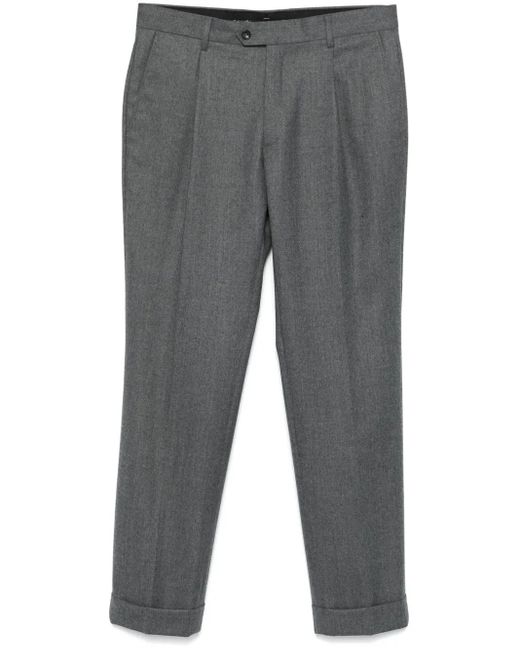 Reveres 1949 Gray Pleated Trousers for men