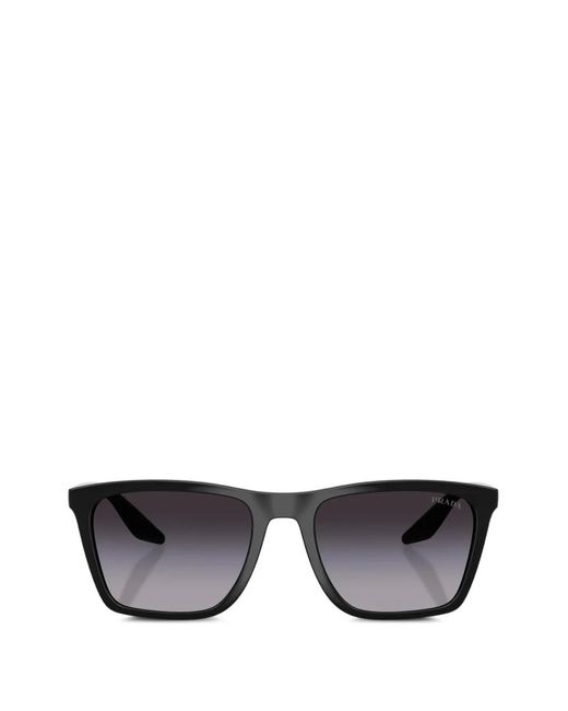 Prada Linea Rossa Black Square-Frame Sunglasses for men