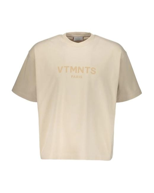 Vetements White Logo-Print T-Shirt for men