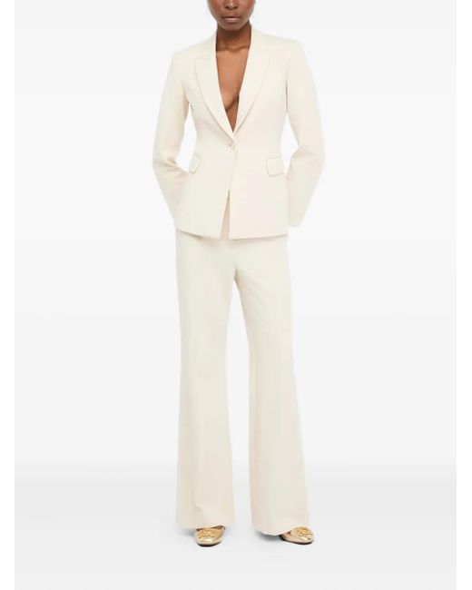 Liu Jo White Flared-Leg Trousers