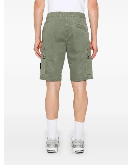 メンズ Stone Island コンパスバッジ ショートパンツ Green