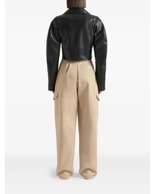 Givenchy Black Cropped Leather Jacket