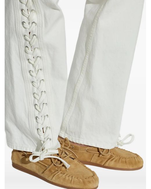Alohas White Rowan Suede Loafers