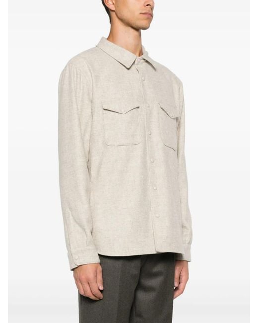 Eraldo White Padded Shirt for men