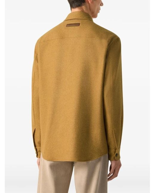Zegna Yellow Multimélange Oasi Cashmere Overshirt for men