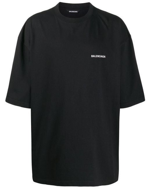 メンズ Balenciaga Défilé ロゴ Tシャツ Black