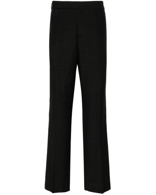 Pantaloni con effetto jacquard di Lardini in Black da Uomo