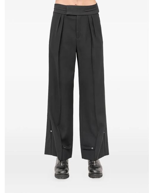 Setchu Black Pleated Trousers for men
