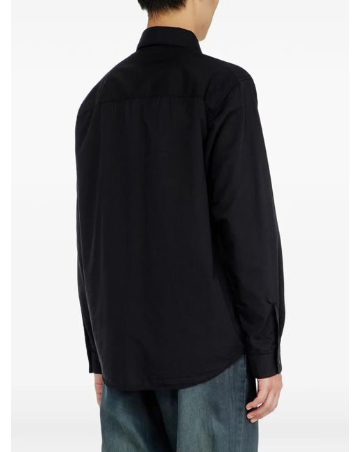 DIESEL Black Chemise À Manches Longues for men