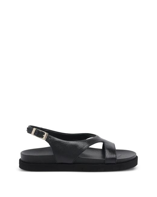Angel Alarcon Black Buckle-Fastening Cut-Out Sandals